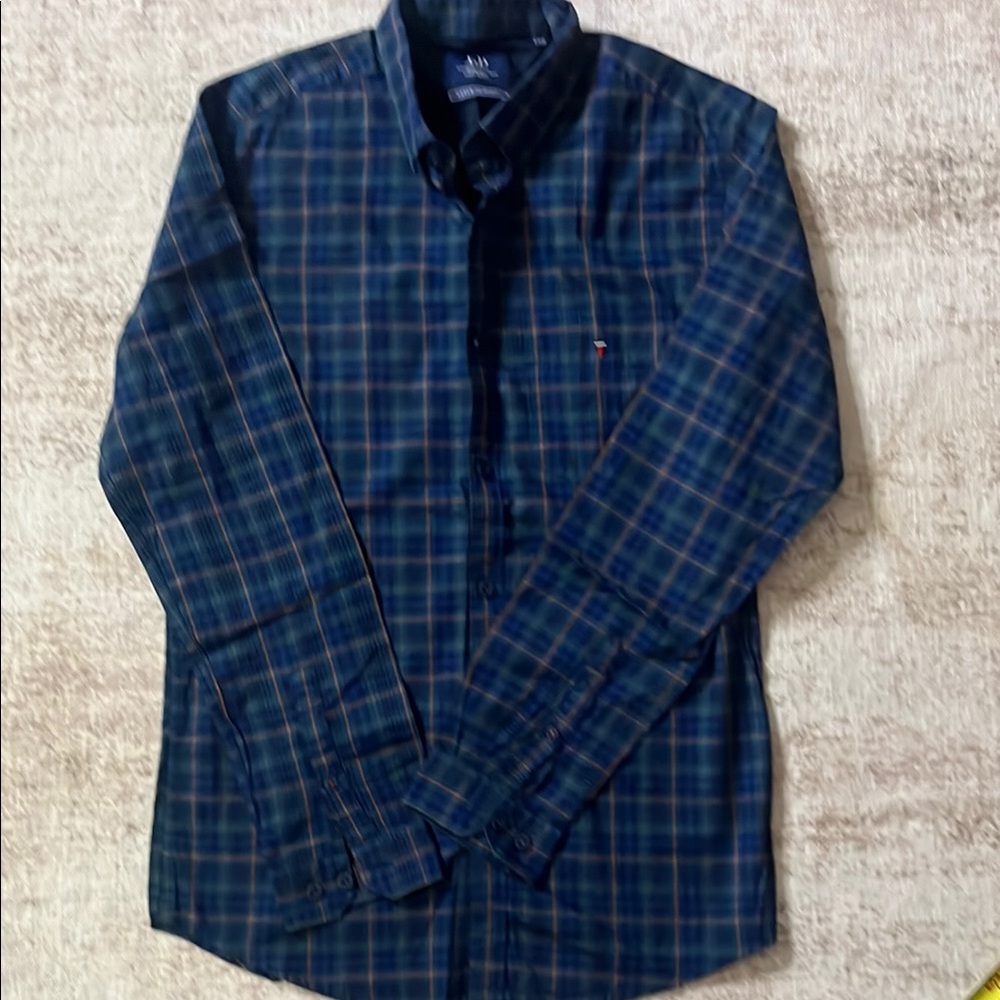 Men's Blue Plaid Shirt